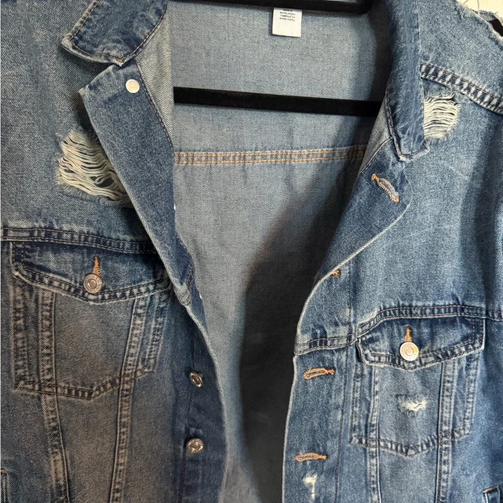 Denim Distressed Jacket - Picture 2 of 6
